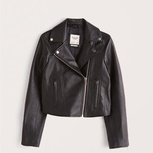 A&F Vegan Leather Moto Jacket